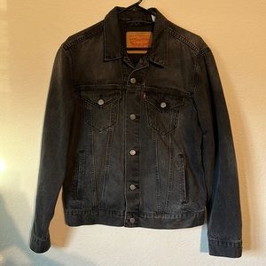 Levi’s black faded trucker jacket size Medium